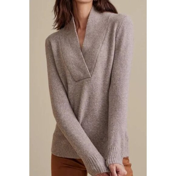 Soft Surroundings Wool Meera Taupe Sweater - Picture 1 of 10